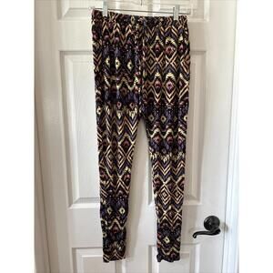 H.I.P. Nordstrom Women's Small Pants Elastic Waist Boho Purple Multi NWT